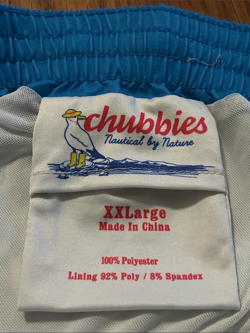 Chubbies Men's XXL Pocket Blue Ombre‎ Shark Drawstring Swim Trunks - Picture 2 of 7